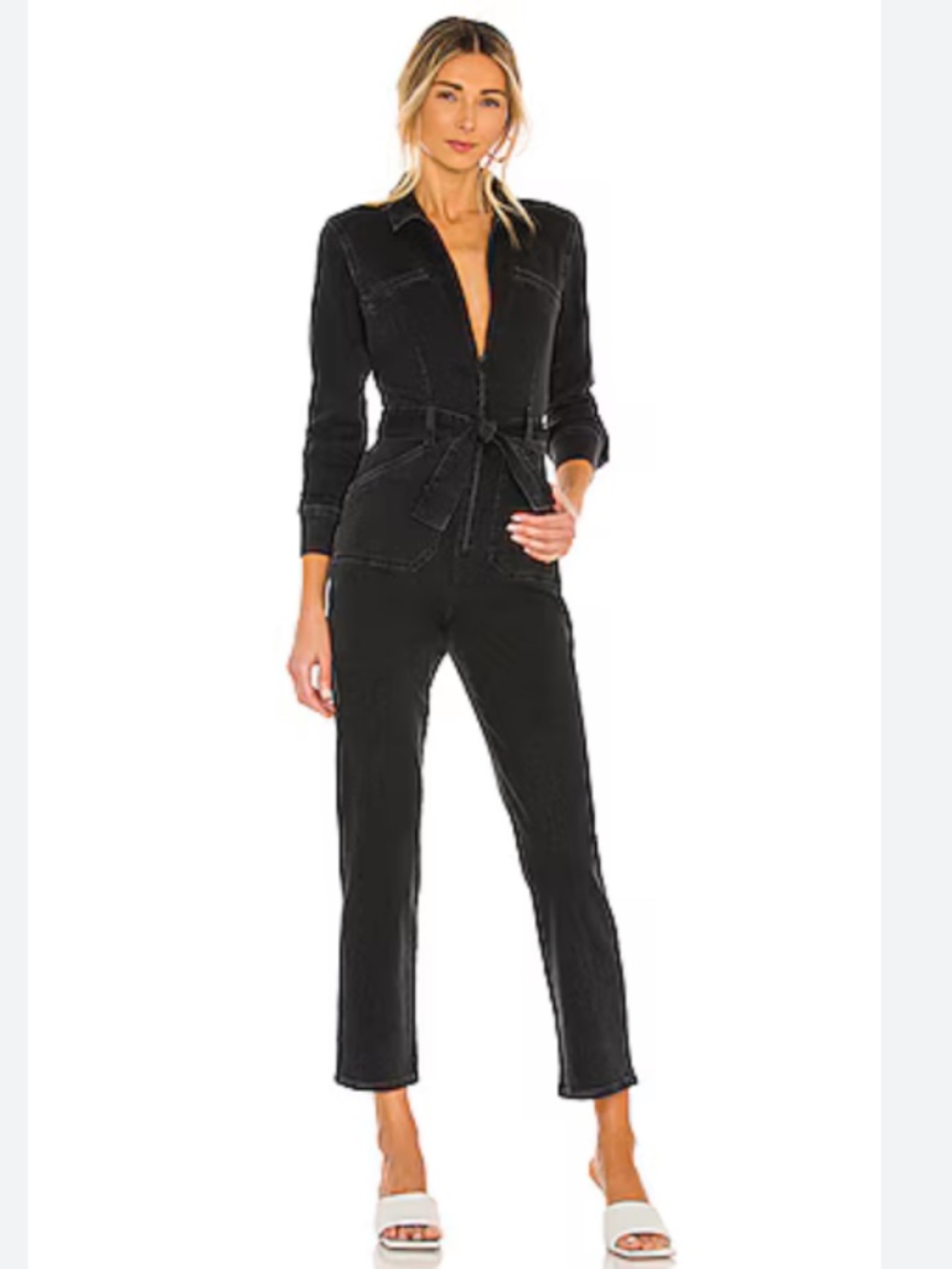 NWT Paige Jett Zip Up Utility Jumpsuit size 2 in Black Dove